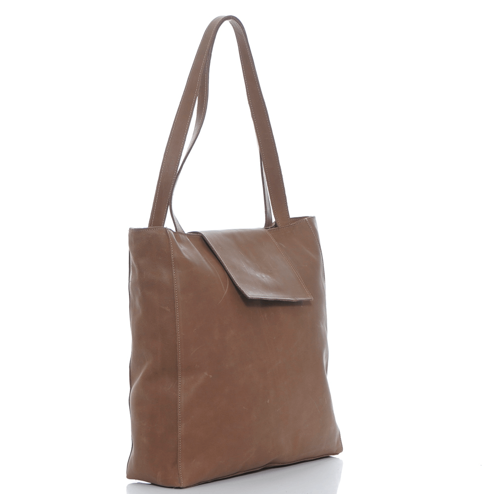 Дамска чанта от естествена кожа модел Aryna brown/1
